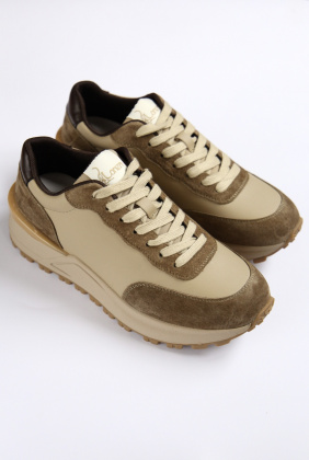 Кроссовки кожаные Lonza 502-07brown- фото 1 - интернет-магазин обуви Pratik